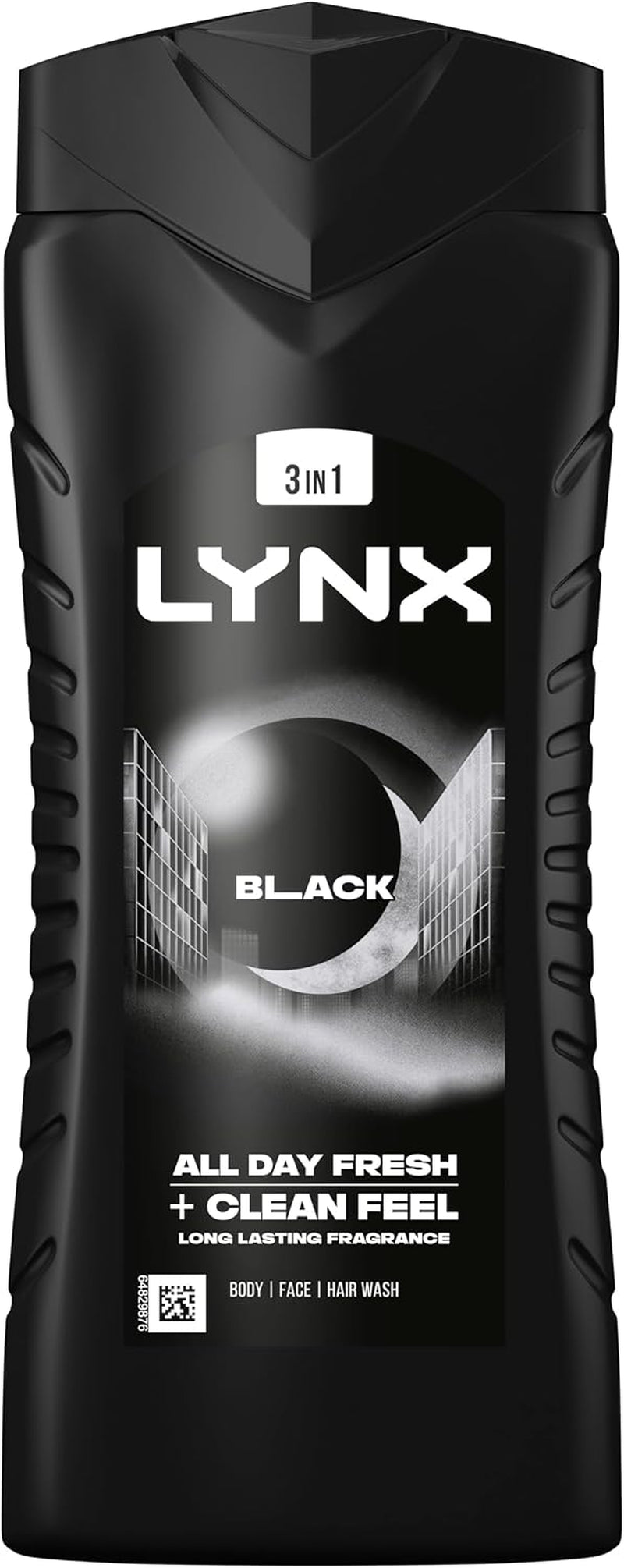 Black 3-In-1 Body Wash Body Cleanser Shower Gel with a Frozen Pear & Cedarwood Scent for an All Day Fresh & Clean Feel 500 Ml