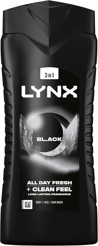 Black 3-In-1 Body Wash Body Cleanser Shower Gel with a Frozen Pear & Cedarwood Scent for an All Day Fresh & Clean Feel 500 Ml