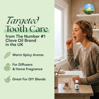Clove Oil for Toothache Pain Relief for Adult – Oil of Cloves for Toothache Natural Dental Solution, Clove Bud Oils, Cloves Extract for Oral Care, Tooth Pain Relief and Dental Health - 10Ml