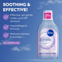 Soothing Micellar Water for Sensitive Skin (400Ml), Gentle Makeup Remover for Sensitive Skin, Micellar Cleanser with Licorice Extract and Panthenol