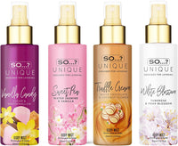 Unique Mini Mist Womens Gift Set with Vanilla Candy, Sweet Pea, Truffle Cream, & Cashmere, Body Mist Fragrance Spray Set (4 X 50Ml.)