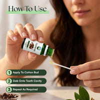 Clove Oil for Toothache Pain Relief for Adult – Oil of Cloves for Toothache Natural Dental Solution, Clove Bud Oils, Cloves Extract for Oral Care, Tooth Pain Relief and Dental Health - 10Ml