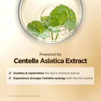 Centella Travel Kit, Korean Skin Care Set of 5, Travel Size | a Travel Size Skincare Gift Set with Toner, Serum, Oil Cleanser, Face Wash, and Moisturizer, Made with Madagascar Centella
