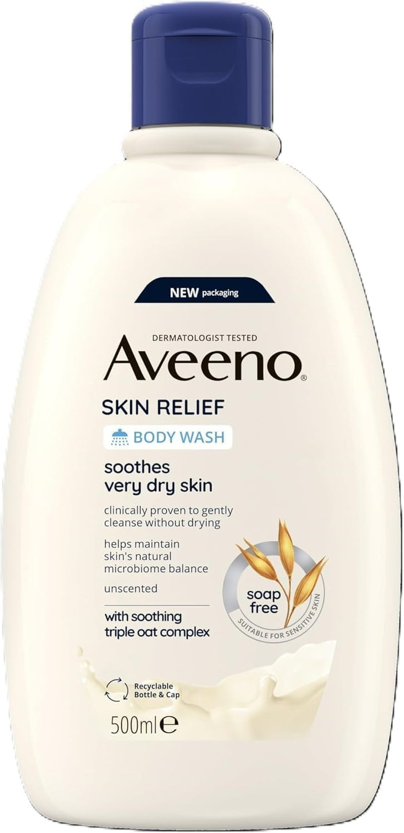 Aveeno Skin Relief Moisturising Body Wash for Sensitive Skin (1X 500Ml)